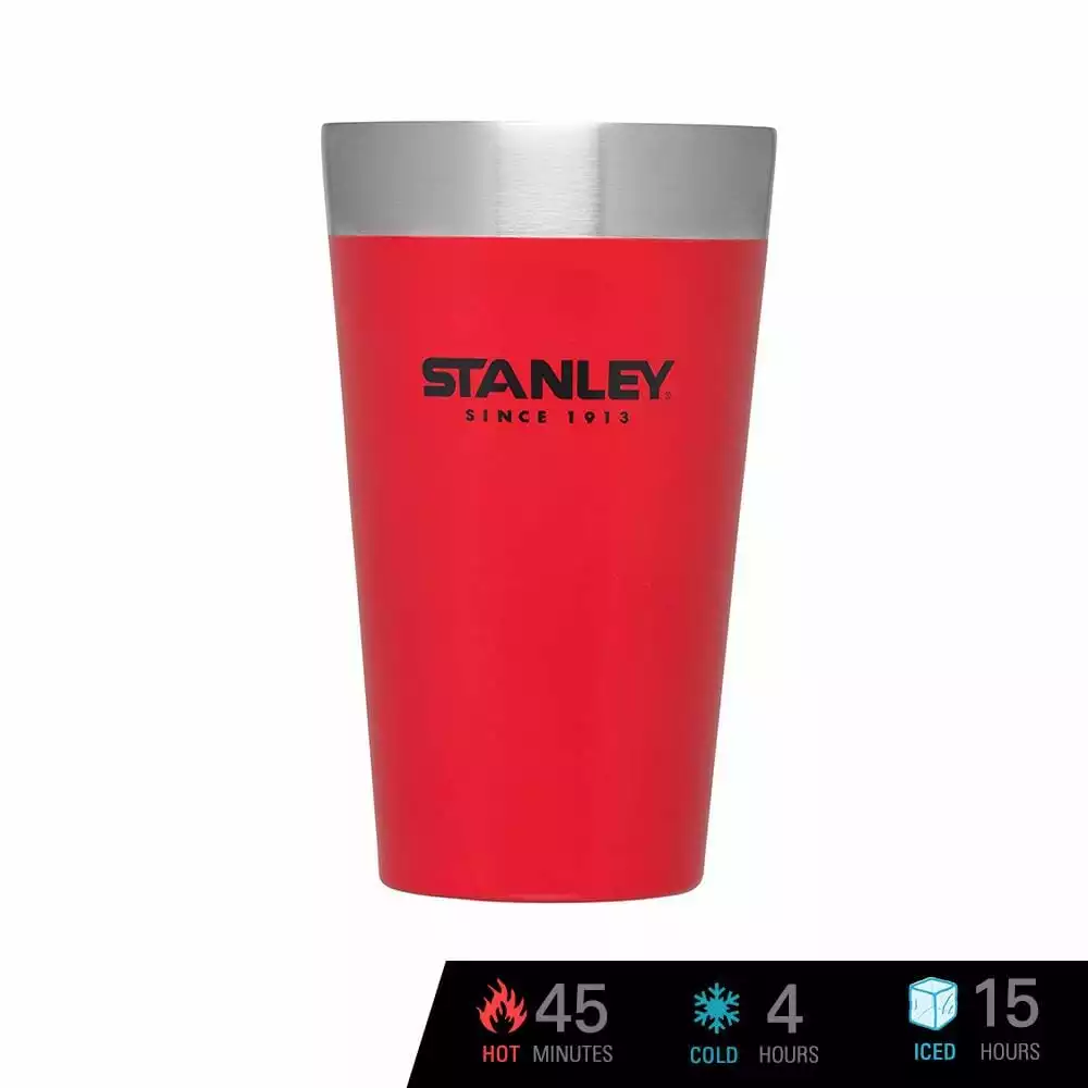 Tumblers & Food Jars Stanley Adventure Vacuum Insulated Stacking Pint Cup 16 Oz./473 Ml (Flannel Red) 4 Tumblers & Food Jars Stanley Adventure Vacuum Insulated Stacking Pint Cup 16 Oz./473 Ml (Flannel Red)