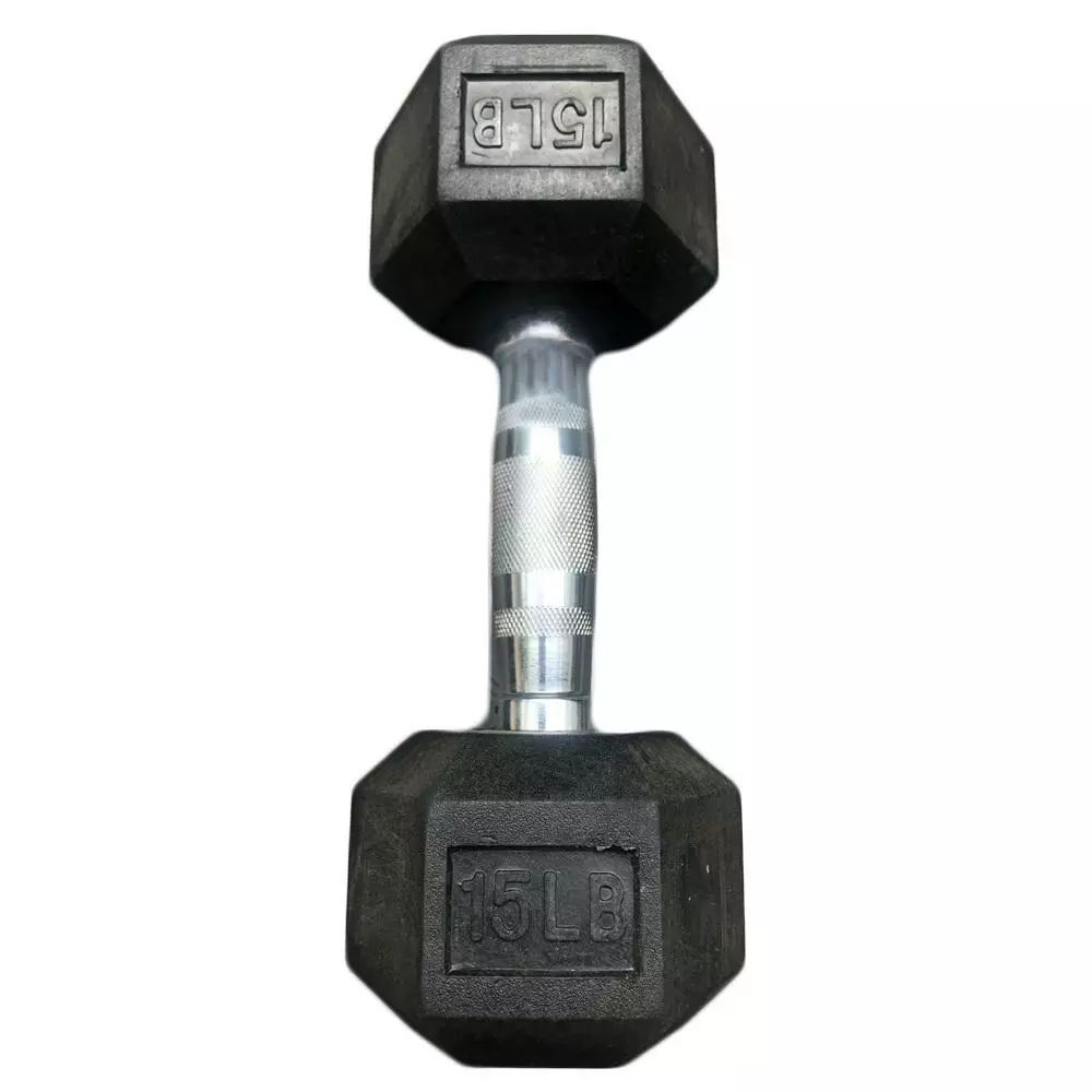 Chris Sports Hex Dumbbells With Rubber Ends (5lb, 10lb, 15lb, 20lb) Weight Training 3 Chris Sports Hex Dumbbells With Rubber Ends (5lb, 10lb, 15lb, 20lb) Weight Training