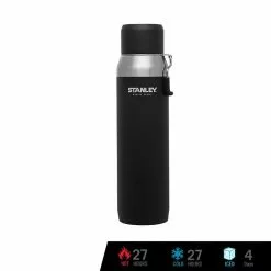 Stanley Master Vacuum Water Bottle With QuadVac Technology Vacuum Flask/Insulated Water Bottle 36 Oz. (Foundry Black) Tumblers & Food Jars