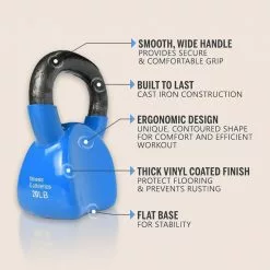 Weight Training Fitness & Athletics Ergonomic Vinyl Coated Kettlebell