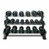 Element Fitness 5lb-50lb Dumbbell Set With Three-Tier Rack