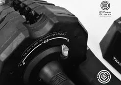 BYZoom Fitness 55lb Adjustable Dumbbell (Pair) With Dumbbell Stand