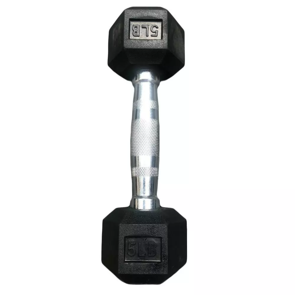Chris Sports Hex Dumbbells With Rubber Ends (5lb, 10lb, 15lb, 20lb) Weight Training 5 Chris Sports Hex Dumbbells With Rubber Ends (5lb, 10lb, 15lb, 20lb) Weight Training