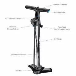 BETO Alloy Digital Floor Pump Bike Pump CFL-202SG8 Air Pump Bike Accessories