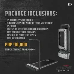 The Movement Studio X Chris Sports - Trax R1 Super Space Saver Treadmill + TMS Workouts And Classes Cardio Machines/Equipment