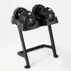 BYZoom Fitness 55lb Adjustable Dumbbell (Pair) With Dumbbell Stand 2 BYZoom Fitness 55lb Adjustable Dumbbell (Pair) With Dumbbell Stand