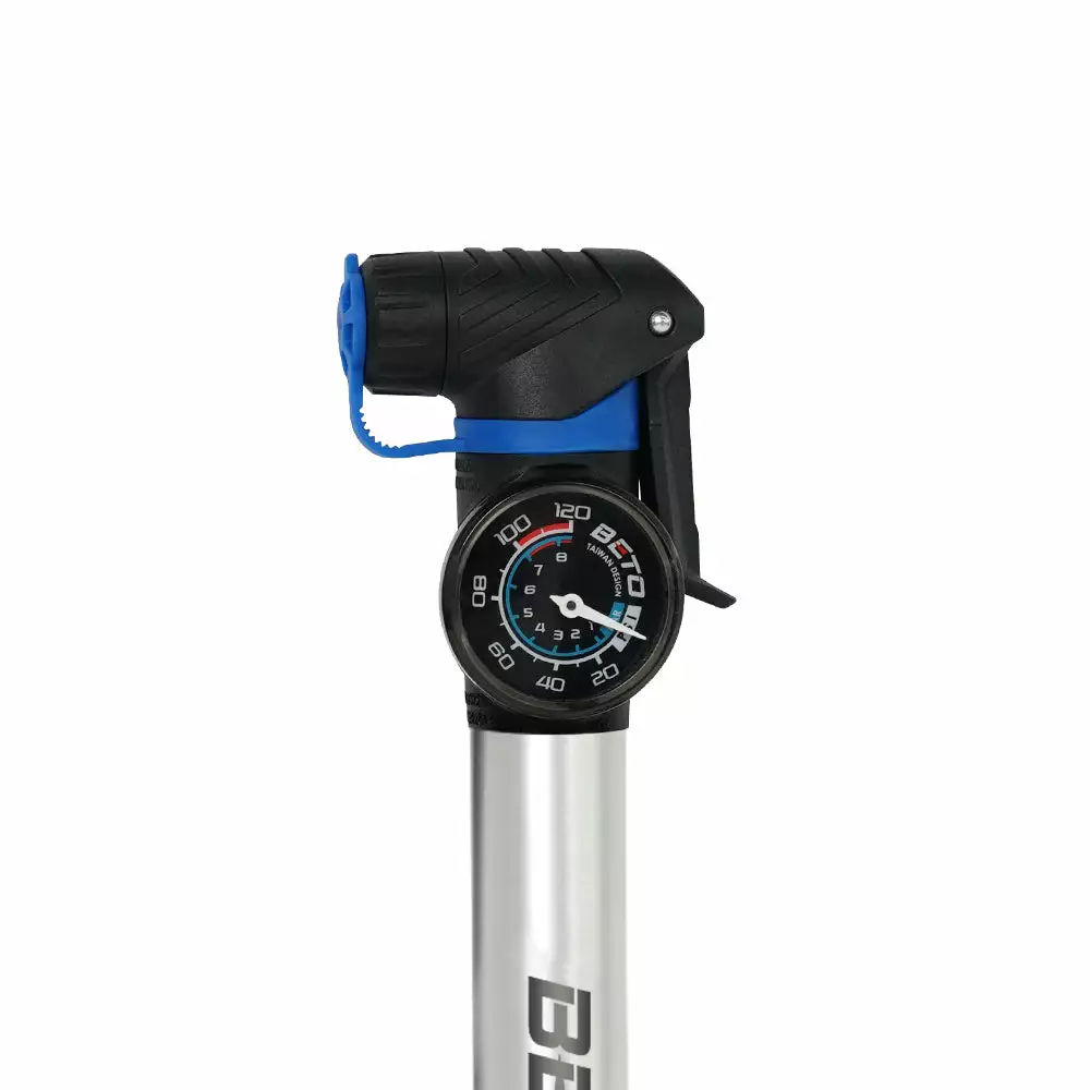 BETO Alloy Mini Bike Pump With Gauge CAH-031AG Air Pump Bike Accessories 4 BETO Alloy Mini Bike Pump With Gauge CAH-031AG Air Pump Bike Accessories