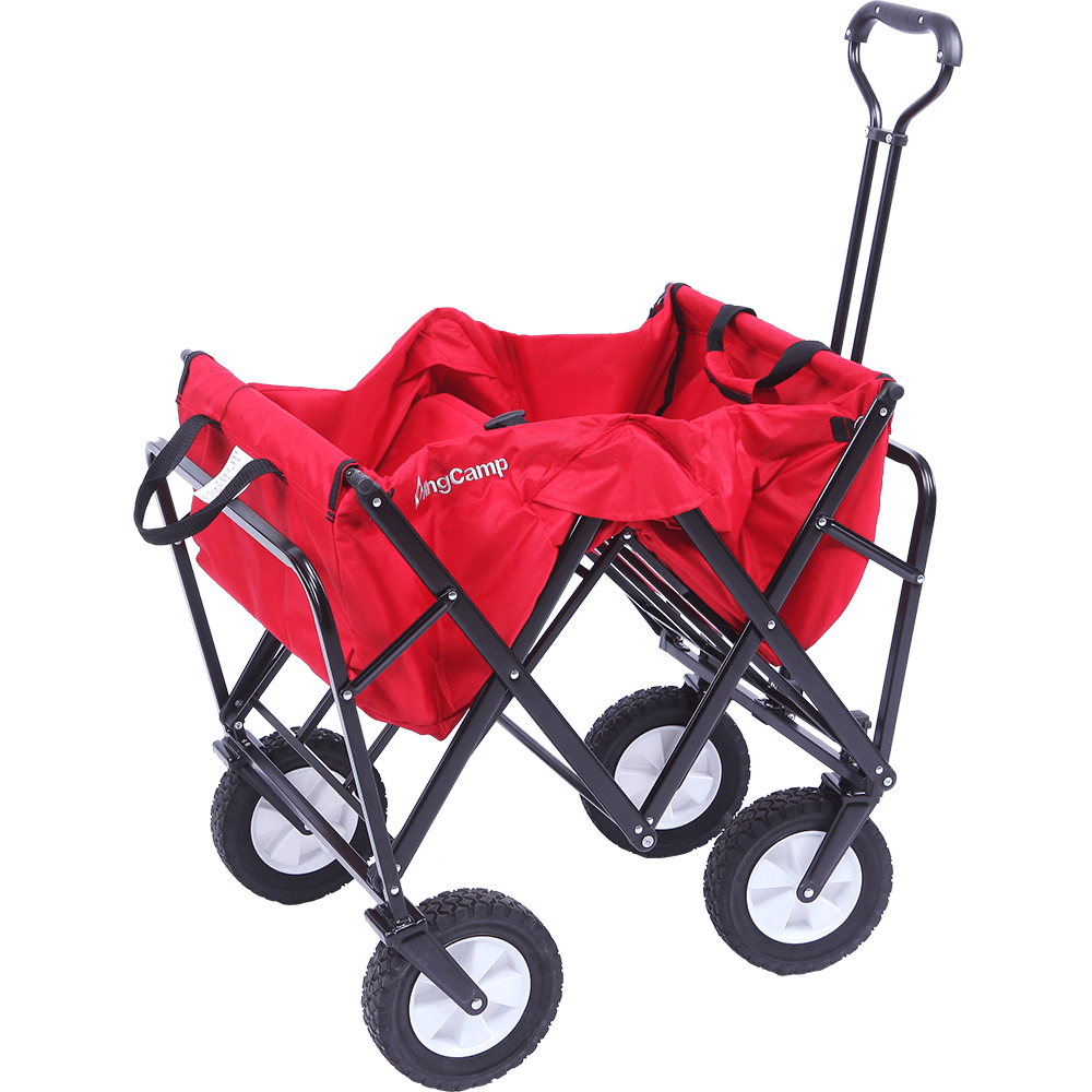 KingCamp Folding Wagon Garden Yard Beach Cart - Red Outdoor/Camping 3 KingCamp Folding Wagon Garden Yard Beach Cart - Red Outdoor/Camping