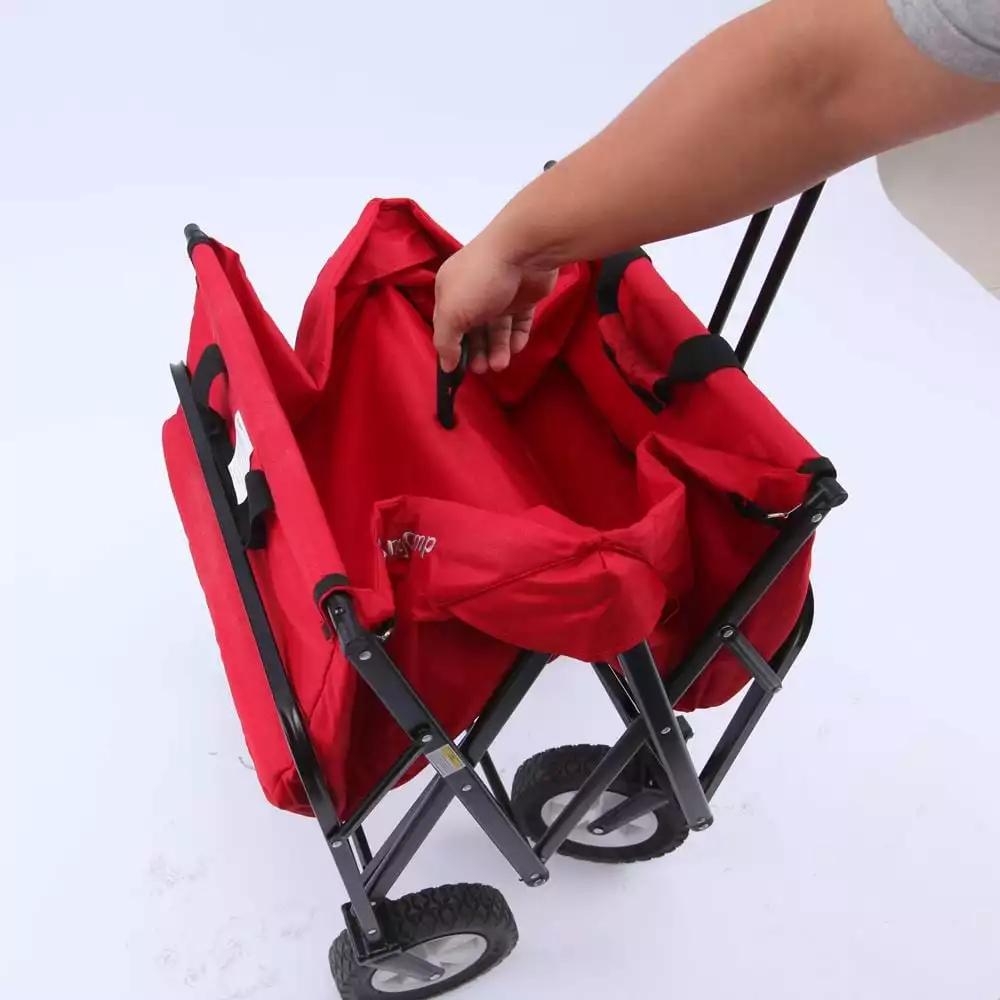 KingCamp Folding Wagon Garden Yard Beach Cart - Red Outdoor/Camping 5 KingCamp Folding Wagon Garden Yard Beach Cart - Red Outdoor/Camping