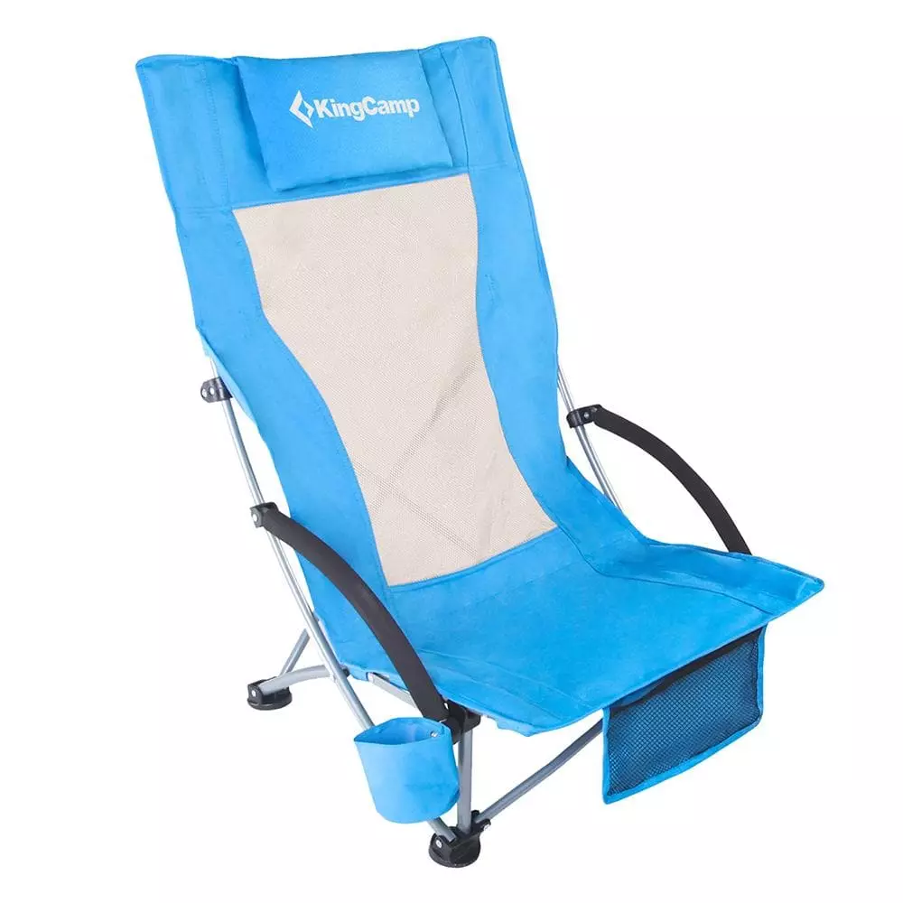KingCamp High Backed Beach Chair Folding Chair Camping Chair (Blue) Outdoor/Camping 3 KingCamp High Backed Beach Chair Folding Chair Camping Chair (Blue) Outdoor/Camping