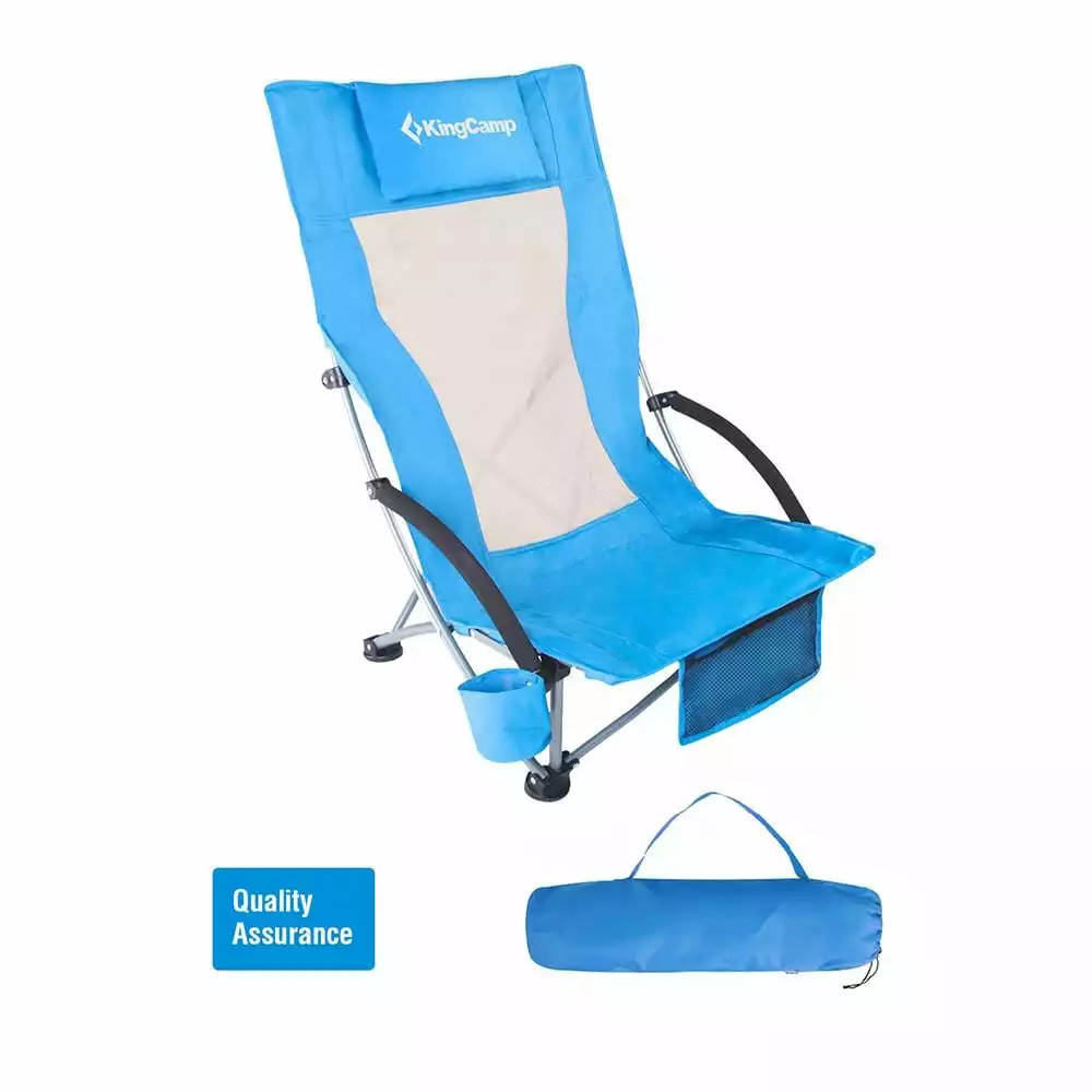 KingCamp High Backed Beach Chair Folding Chair Camping Chair (Blue) Outdoor/Camping 4 KingCamp High Backed Beach Chair Folding Chair Camping Chair (Blue) Outdoor/Camping