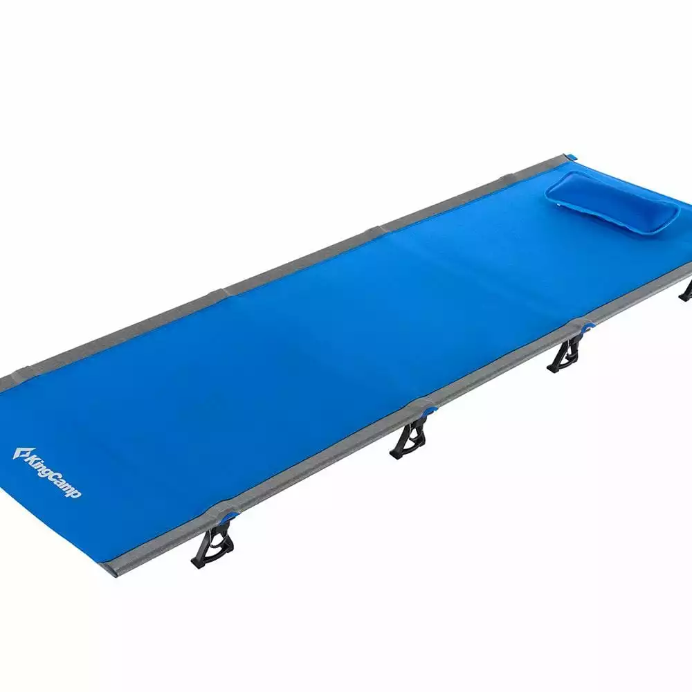 KingCamp Ultralight Folding Camping Cot Folding Bed (Blue) 3 KingCamp Ultralight Folding Camping Cot Folding Bed (Blue)