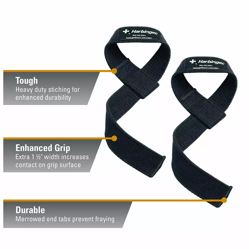Weight Training Harbinger Cotton Lifting Straps (21501) 4 Weight Training Harbinger Cotton Lifting Straps (21501)