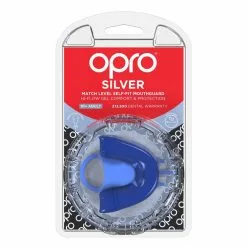 Opro Mouthguard Self-fit Gen 4 Silver - Blue/Light Blue Boxing