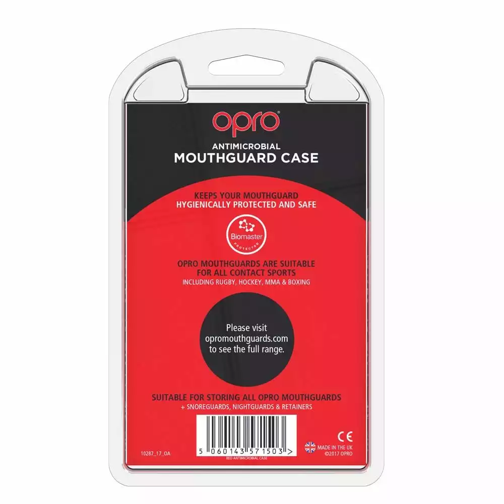 Opro Self-Fit Gen 4 Anti-Microbial Case - Red Mouth Guards 6 Opro Self-Fit Gen 4 Anti-Microbial Case - Red Mouth Guards
