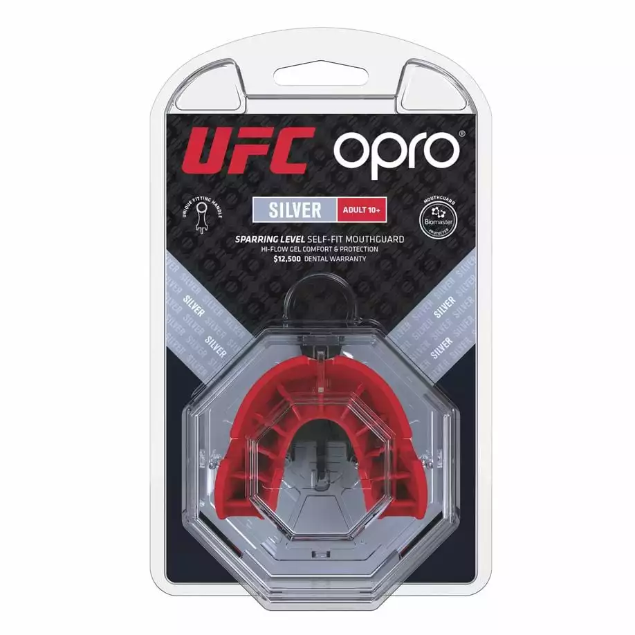 Opro Mouthguard Self-Fit UFC Silver - Red/Black Boxing 4 Opro Mouthguard Self-Fit UFC Silver - Red/Black Boxing