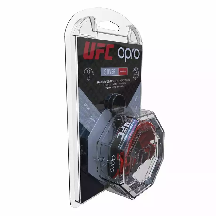 Opro Mouthguard Self-Fit UFC Silver - Red/Black Boxing 5 Opro Mouthguard Self-Fit UFC Silver - Red/Black Boxing