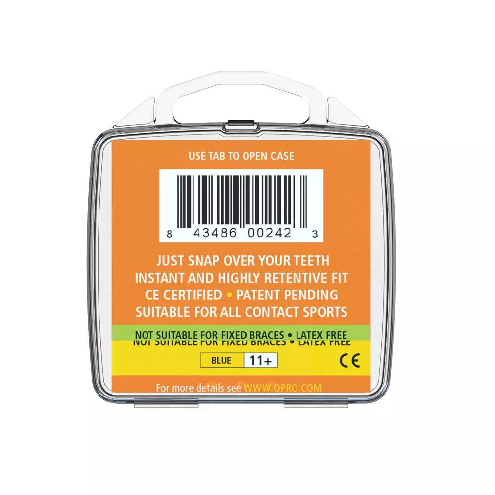 Opro Mouthguard Snap-Fit Adult - Electric Blue Boxing 7 Opro Mouthguard Snap-Fit Adult - Electric Blue Boxing