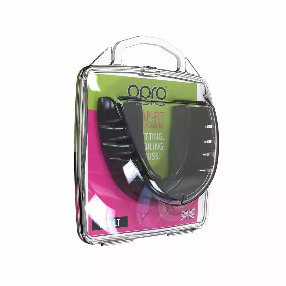 Opro Mouthguard Snap-Fit Adult - Jet Black Boxing 6 Opro Mouthguard Snap-Fit Adult - Jet Black Boxing