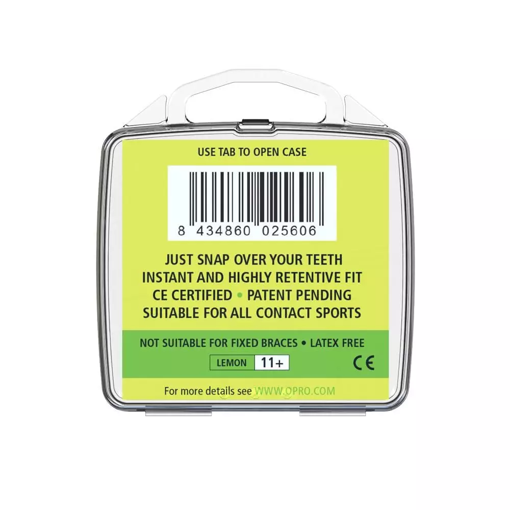 Opro Mouthguard Snap-Fit Adult - Lemon Yellow Flavored Boxing 7 Opro Mouthguard Snap-Fit Adult - Lemon Yellow Flavored Boxing