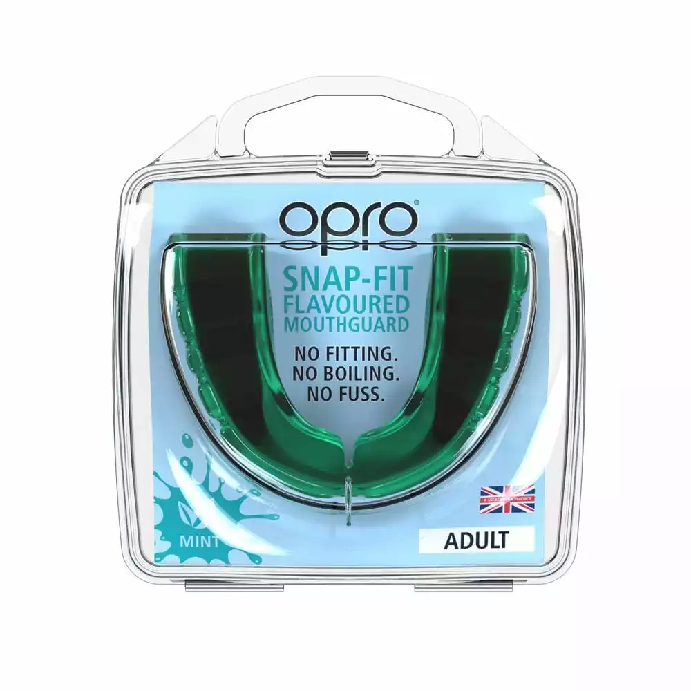 Opro Mouthguard Snap-Fit Adult - Mint Green Flavored 5 Opro Mouthguard Snap-Fit Adult - Mint Green Flavored