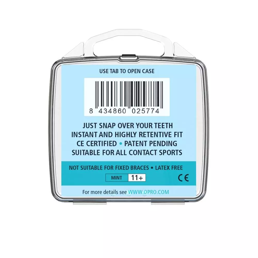 Opro Mouthguard Snap-Fit Adult - Mint Green Flavored 7 Opro Mouthguard Snap-Fit Adult - Mint Green Flavored