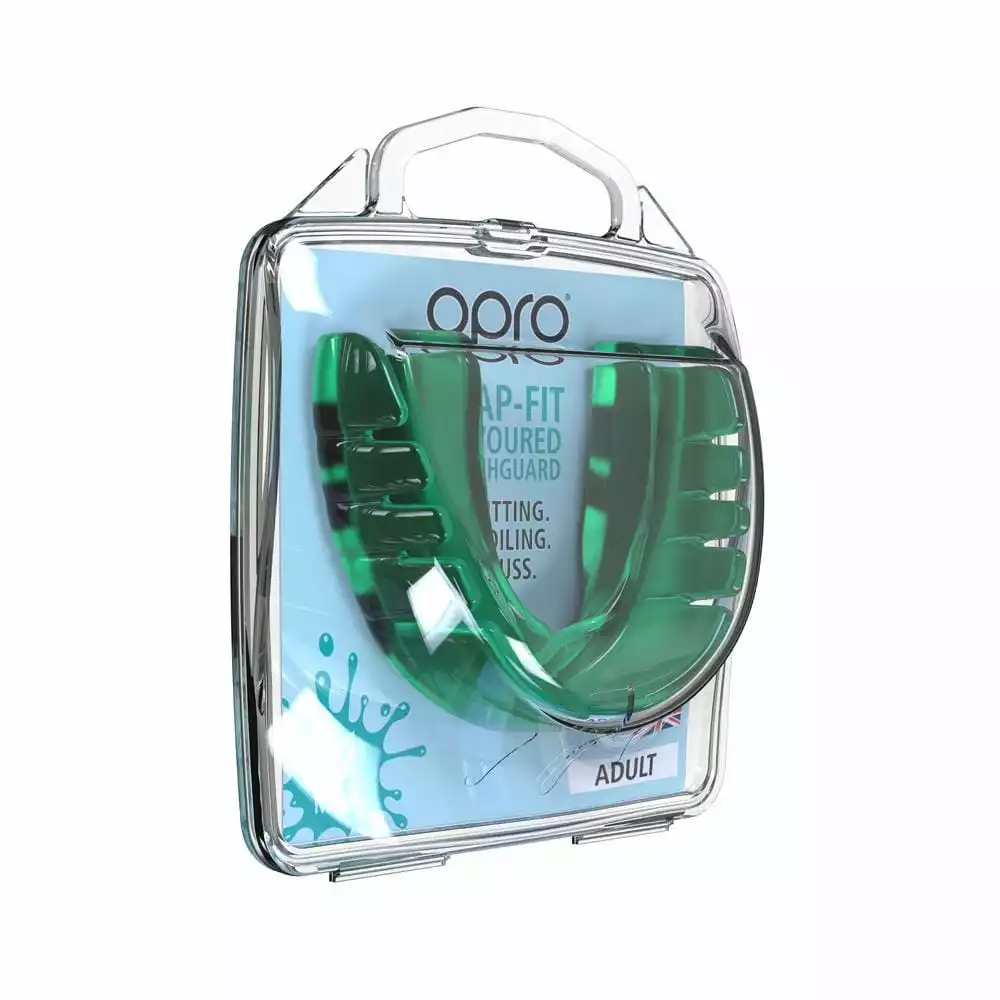 Opro Mouthguard Snap-Fit Adult - Mint Green Flavored 6 Opro Mouthguard Snap-Fit Adult - Mint Green Flavored