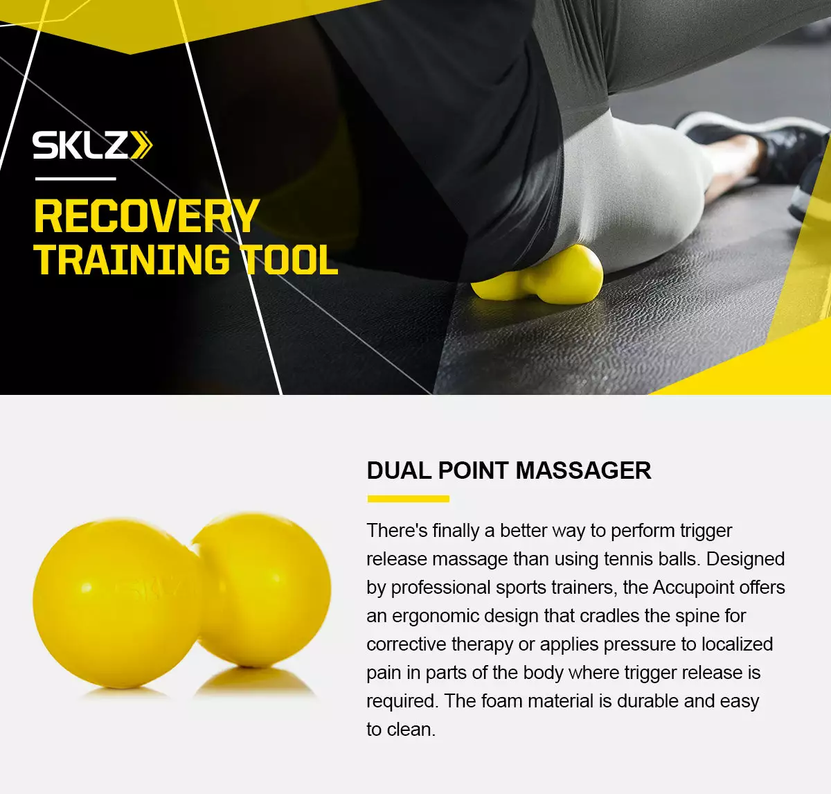 Massage/Recovery Tools SKLZ DualPoint Massager Massage Ball Roller 5 Massage/Recovery Tools SKLZ DualPoint Massager Massage Ball Roller