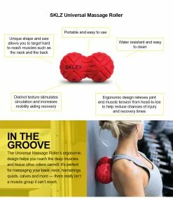 Massage/Recovery Tools SKLZ Universal Massage Roller- 8" Textured Double Massager 12 Massage/Recovery Tools SKLZ Universal Massage Roller- 8