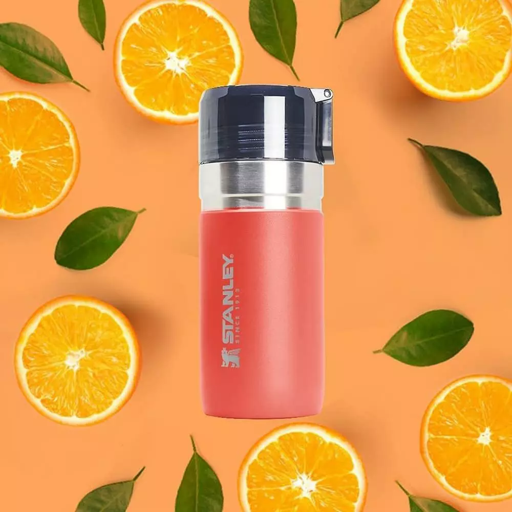 Stanley GO Bottle With Splash Guard Vacuum Insulated Tumbler 16 Oz./473 Ml (Salmon) Tumblers & Food Jars 4 Stanley GO Bottle With Splash Guard Vacuum Insulated Tumbler 16 Oz./473 Ml (Salmon) Tumblers & Food Jars