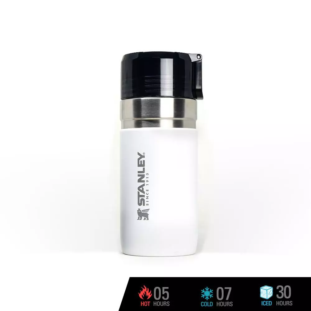 Stanley GO Bottle With Splash Guard Vacuum Insulated Tumbler 16 Oz./473 Ml (Polar White) 3 Stanley GO Bottle With Splash Guard Vacuum Insulated Tumbler 16 Oz./473 Ml (Polar White)