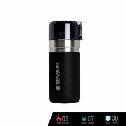 Stanley GO Bottle With Splash Guard Vacuum Insulated Tumbler 16 Oz./473 Ml (Matte Black) Tumblers & Food Jars