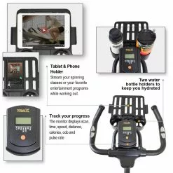 Trax Cadence Beat Stationary Bike Smooth And Quiet Belt Drive Cardio Machines/Equipment