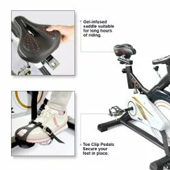 Trax Cadence Beat Stationary Bike Smooth And Quiet Belt Drive Cardio Machines/Equipment