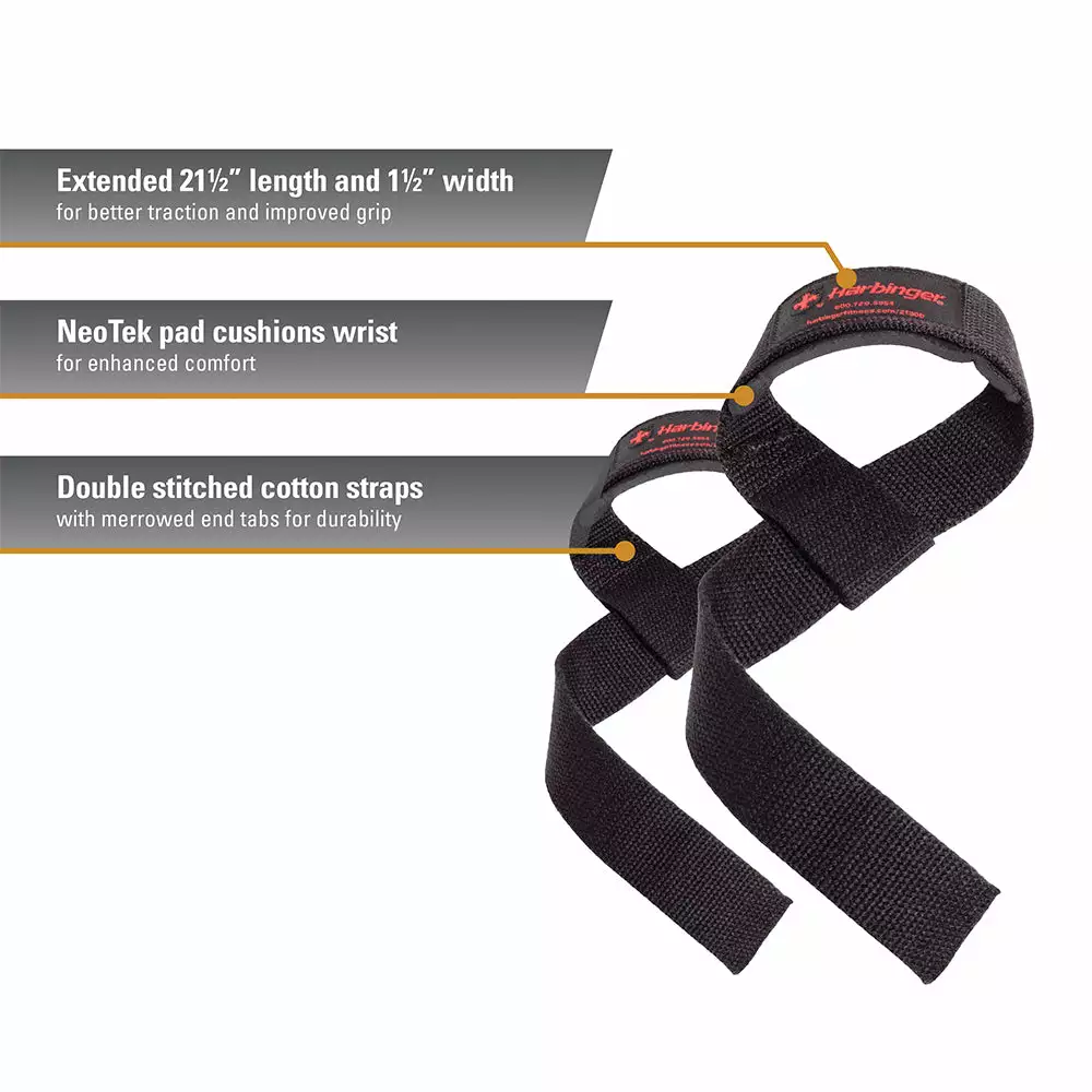 Weight Training Harbinger Padded Cotton Lifting Straps (21300) 5 Weight Training Harbinger Padded Cotton Lifting Straps (21300)