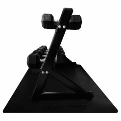 Element Fitness Hex Dumbbells Set With PVC Mat 210lb 14 Element Fitness Hex Dumbbells Set With PVC Mat 210lb