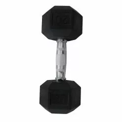 Element Fitness Hex Dumbbells Set With PVC Mat 210lb 15 Element Fitness Hex Dumbbells Set With PVC Mat 210lb