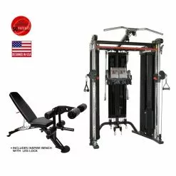 Inspire Fitness - FT2 Functional Trainer With Bench Home Gym/Multi Gym Cardio Machines/Equipment