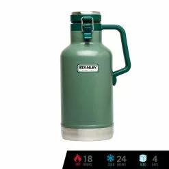 Stanley Classic Vacuum Growler Insulated Tumbler 64 Oz./ 2 Qt. (Hammertone Green)
